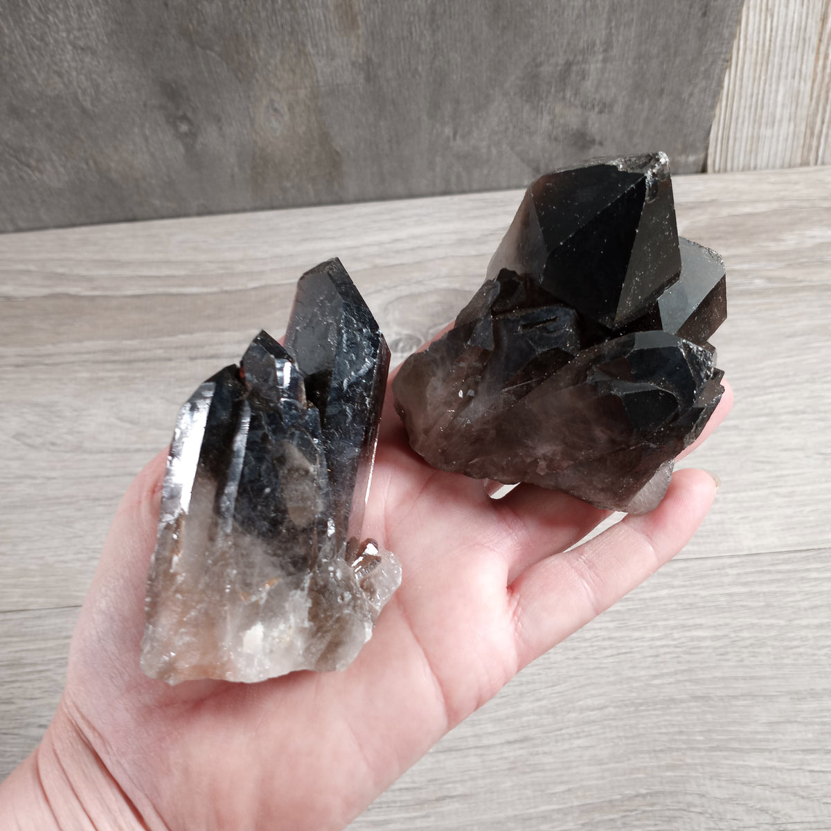Smoky quartz rough points wholesale one pound natural crystal