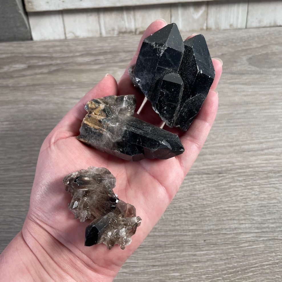 One pound smoky quartz clusters wholesale gemstone lot