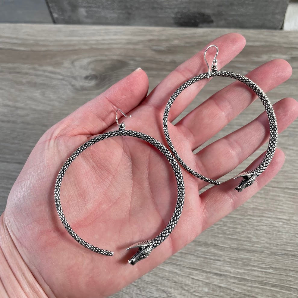 Snake dangle earrings wholesale reptile themed fashion jewelry