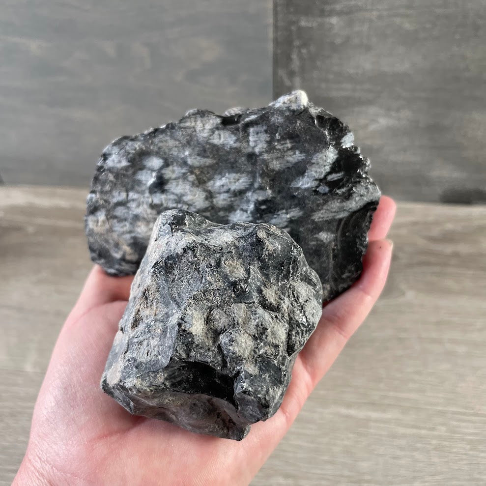 Snowflake obsidian volcanic glass chunk for collectors and crystal shops