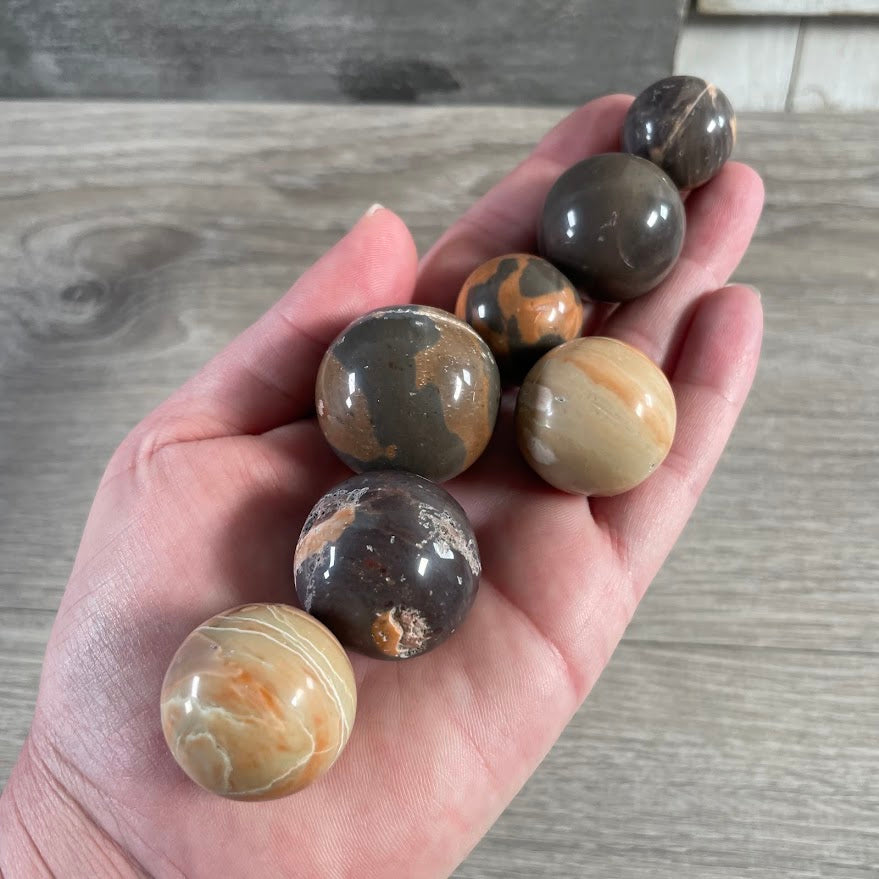 Brazilian polished stone spheres tiger jasper wholesale crystal balls