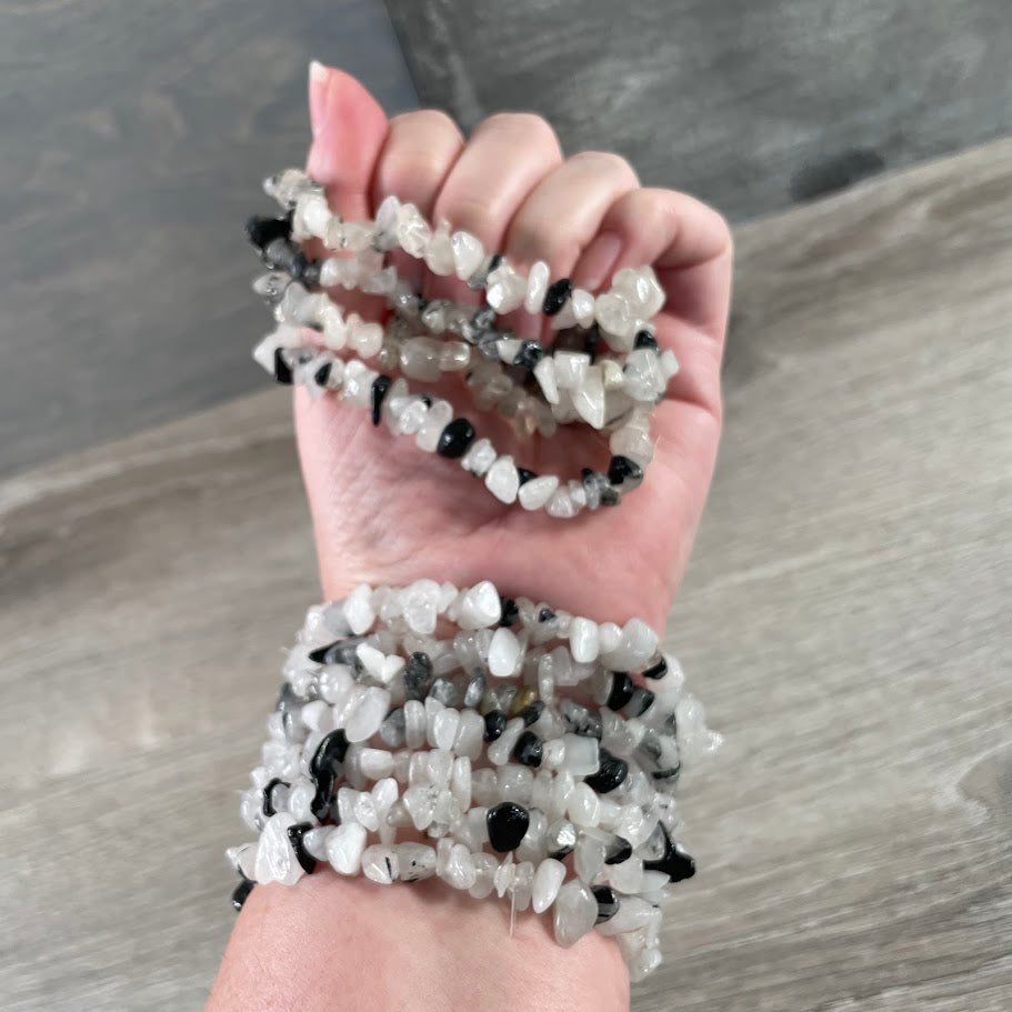 gemstone chip bracelets with natural stones  for retail shops