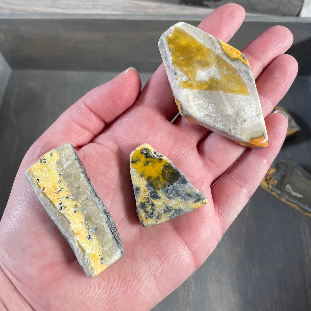 Bumblebee Jasper slabs wholesale crystal shop inventory
