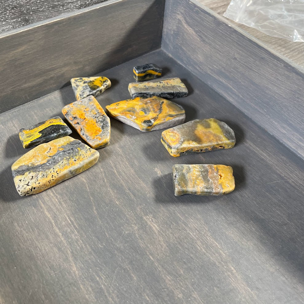 Half pound Bumblebee Jasper stone slabs for resale wholesale