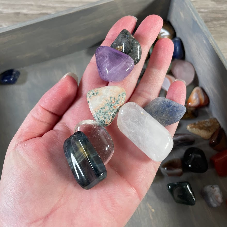 Assorted polished crystals for metaphysical shops and craft projects