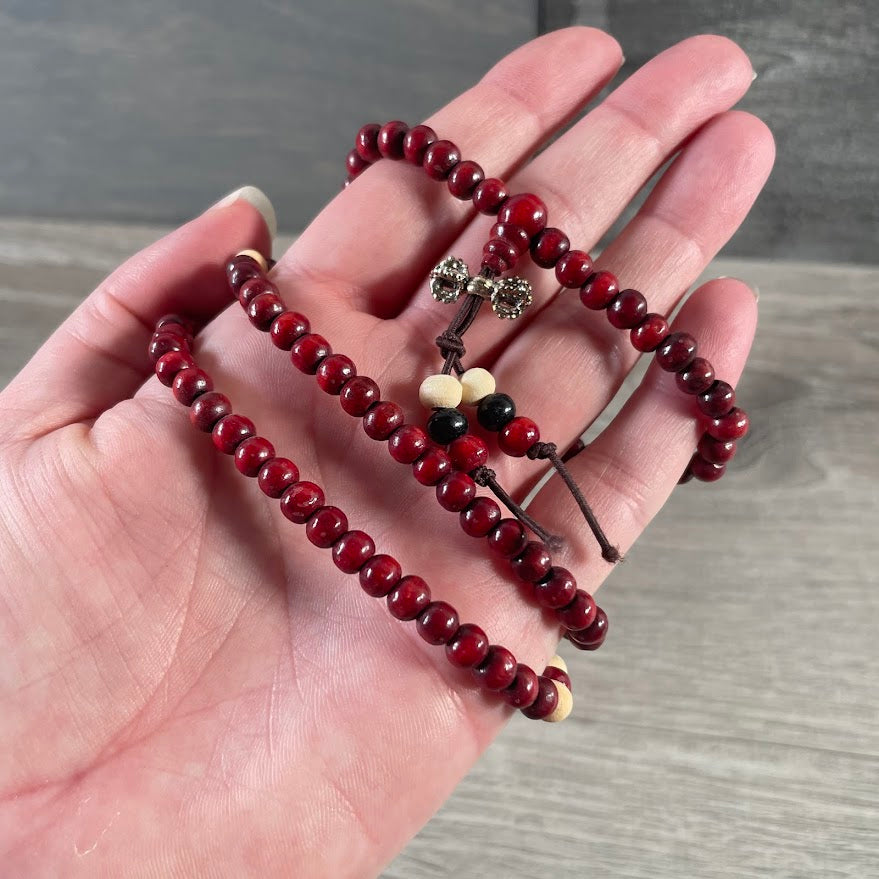 Wooden mala bead necklace for meditation wholesale