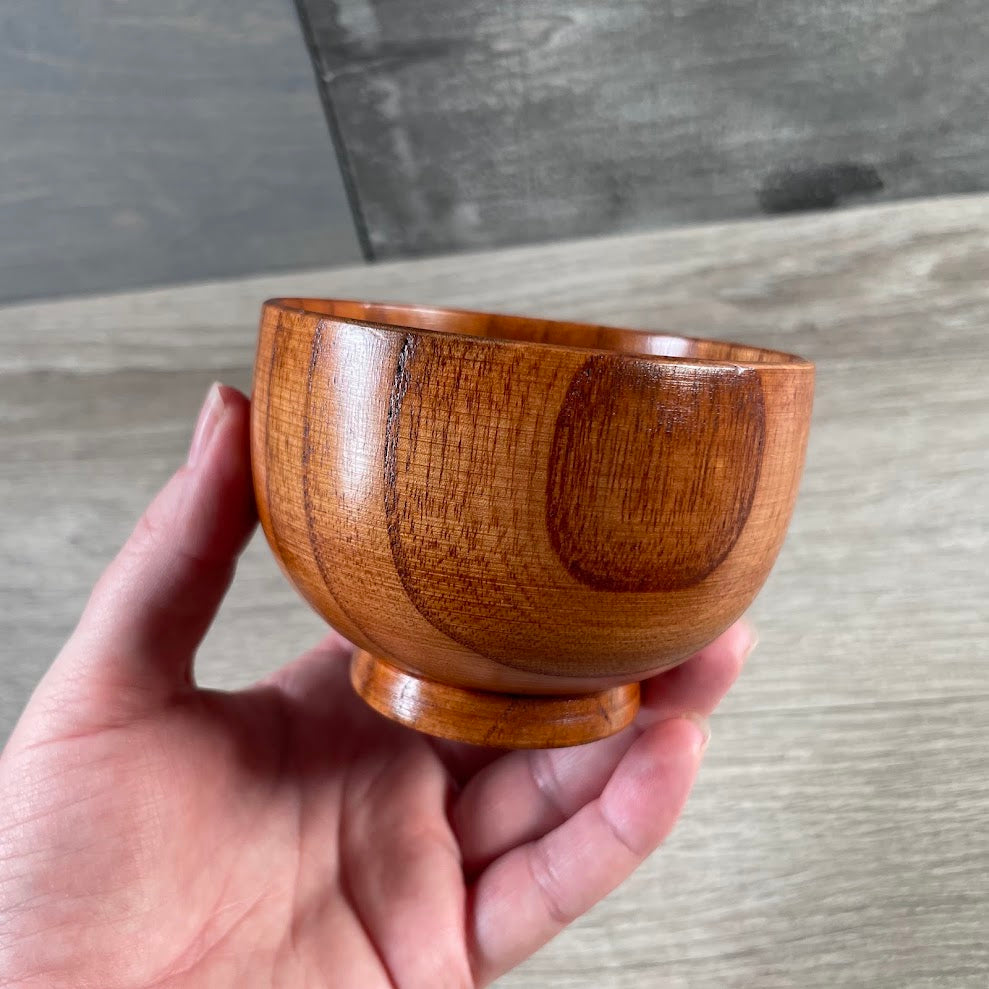 Wooden bowl for crystals herbs and altar displays wholesale