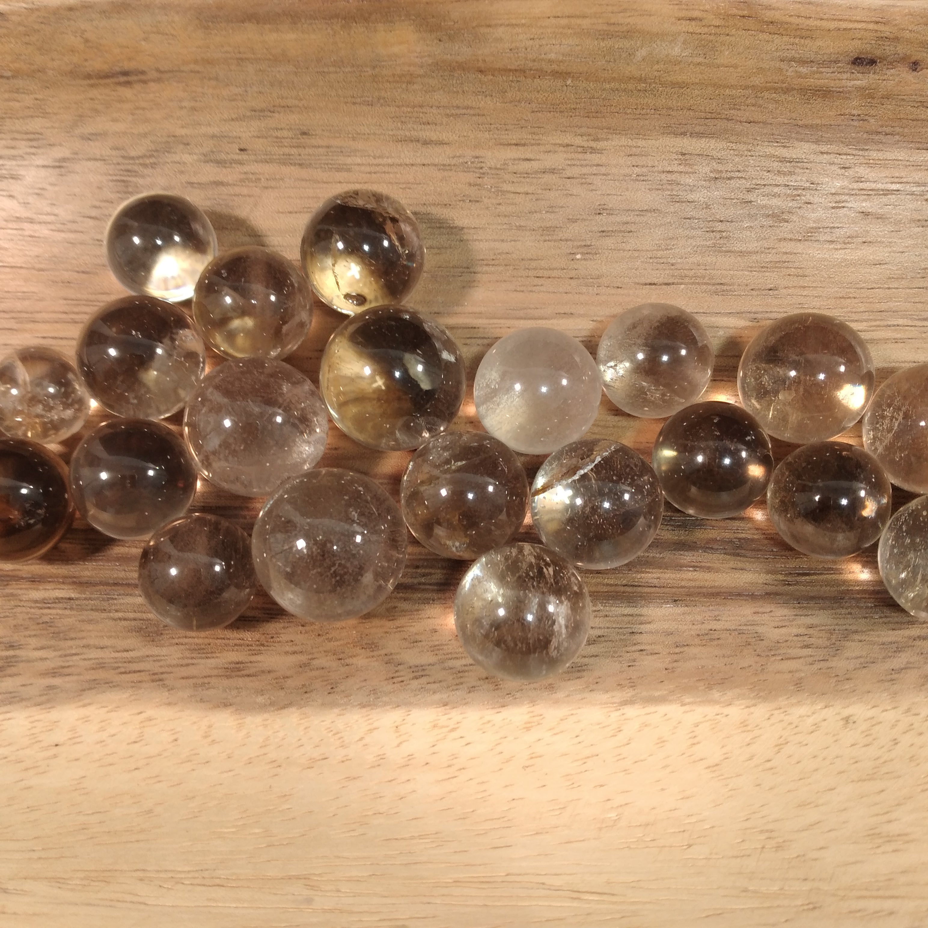 Clear to Smoky Quartz 18-27mm Sphere