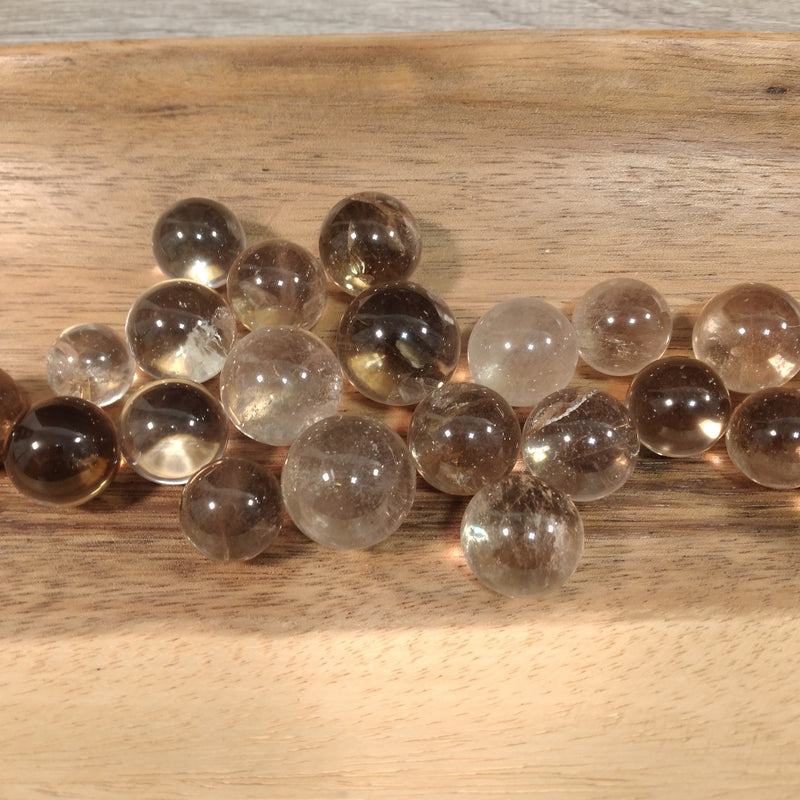 Clear to Smoky Quartz 18-27mm Sphere