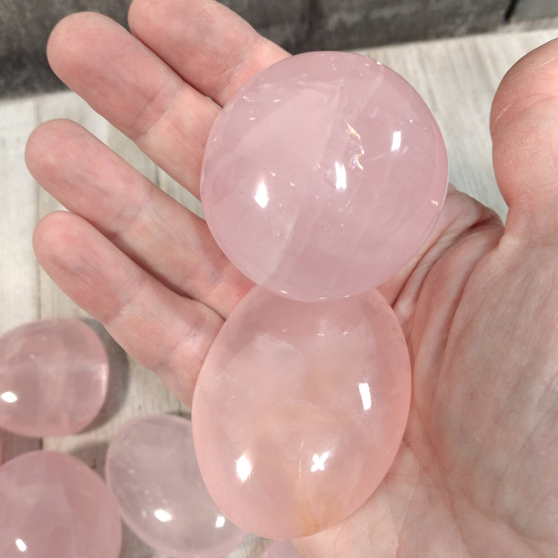 Rose Quartz Palm Stone