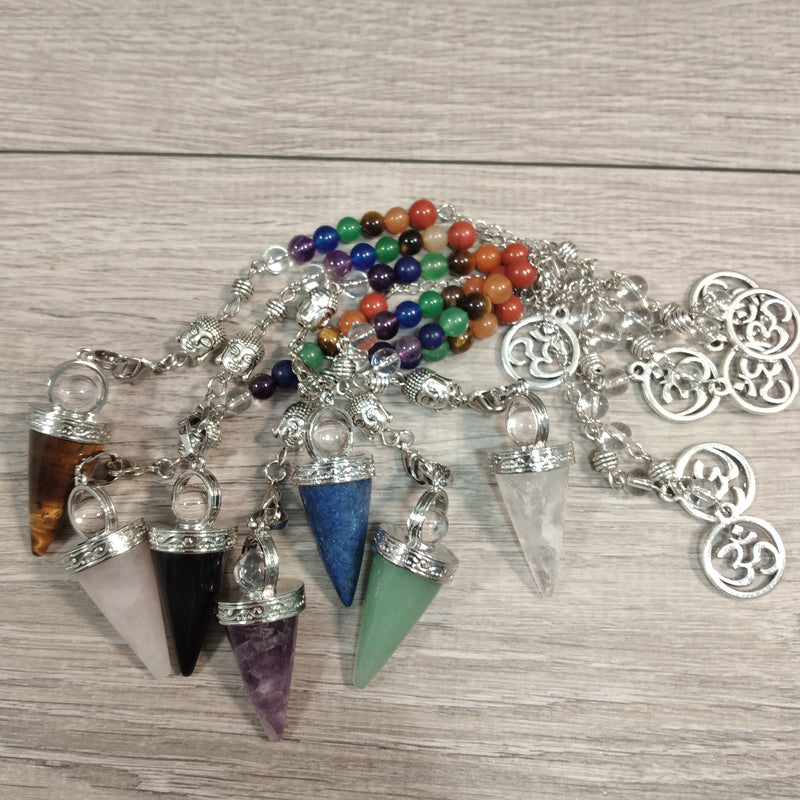 Assorted Ohm Chakra Pendulums