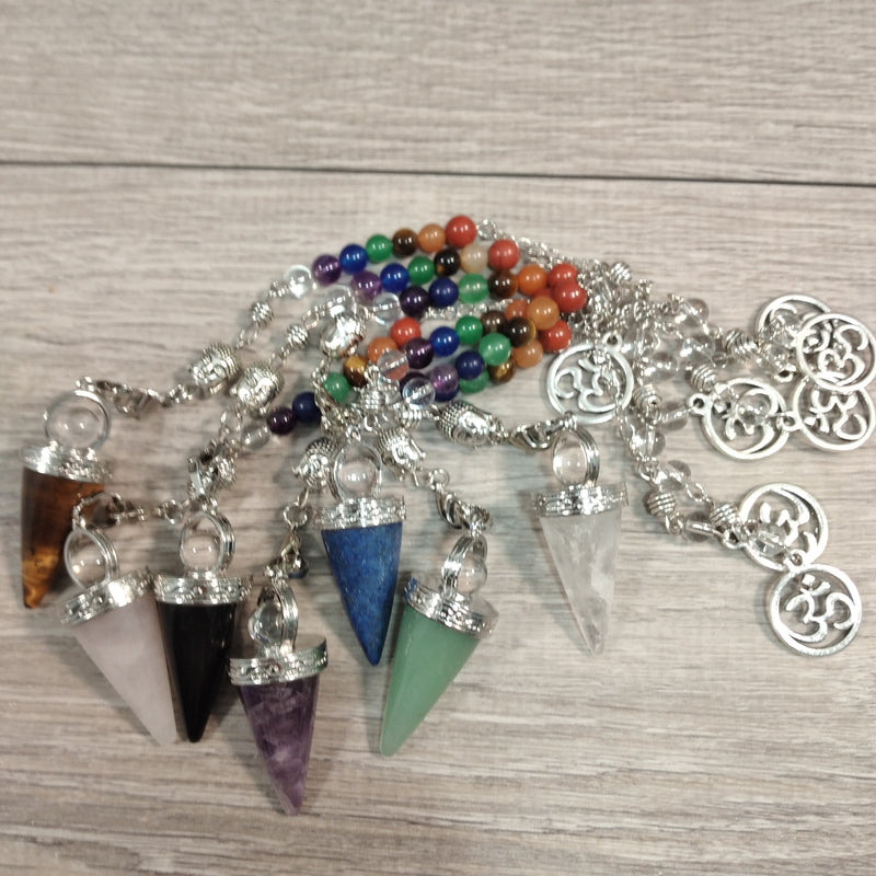 Assorted Ohm Chakra Pendulums