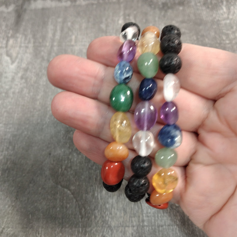 Gemstone Chakra Bracelets 8 mm Beads