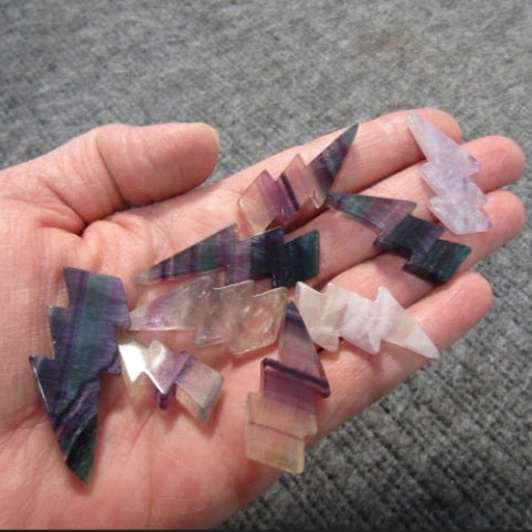 Gemstone 1 inch Lightning Bolts