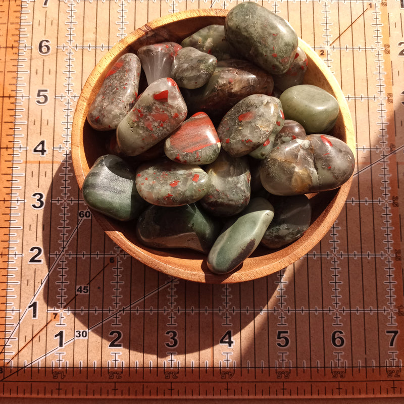 African Bloodstone About 1” Tumbled 1 LB