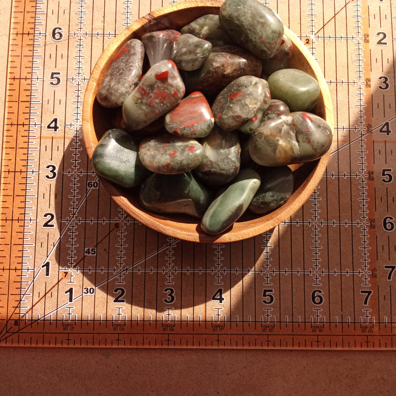 African Bloodstone About 1” Tumbled 1 LB