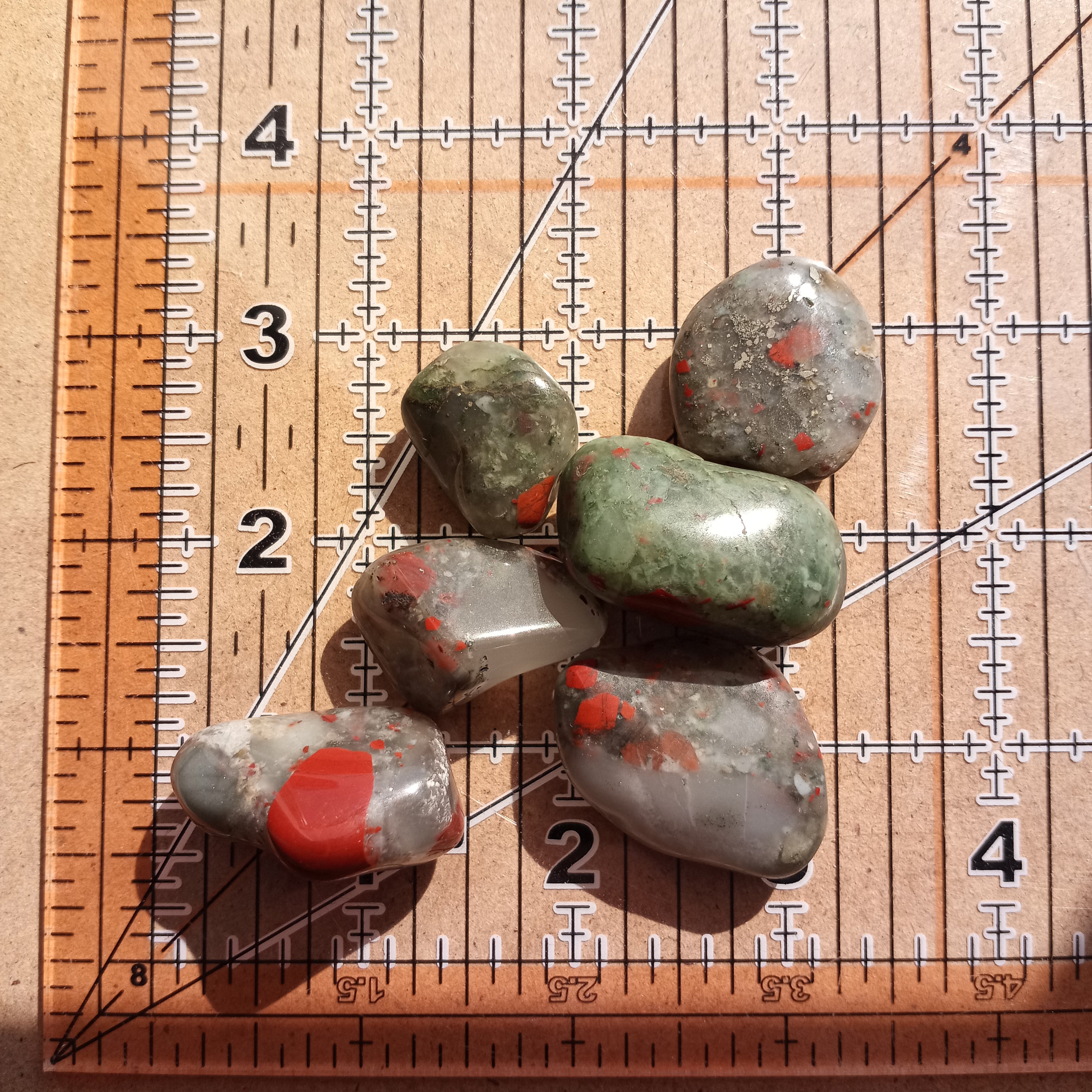 African Bloodstone About 1” Tumbled 1 LB