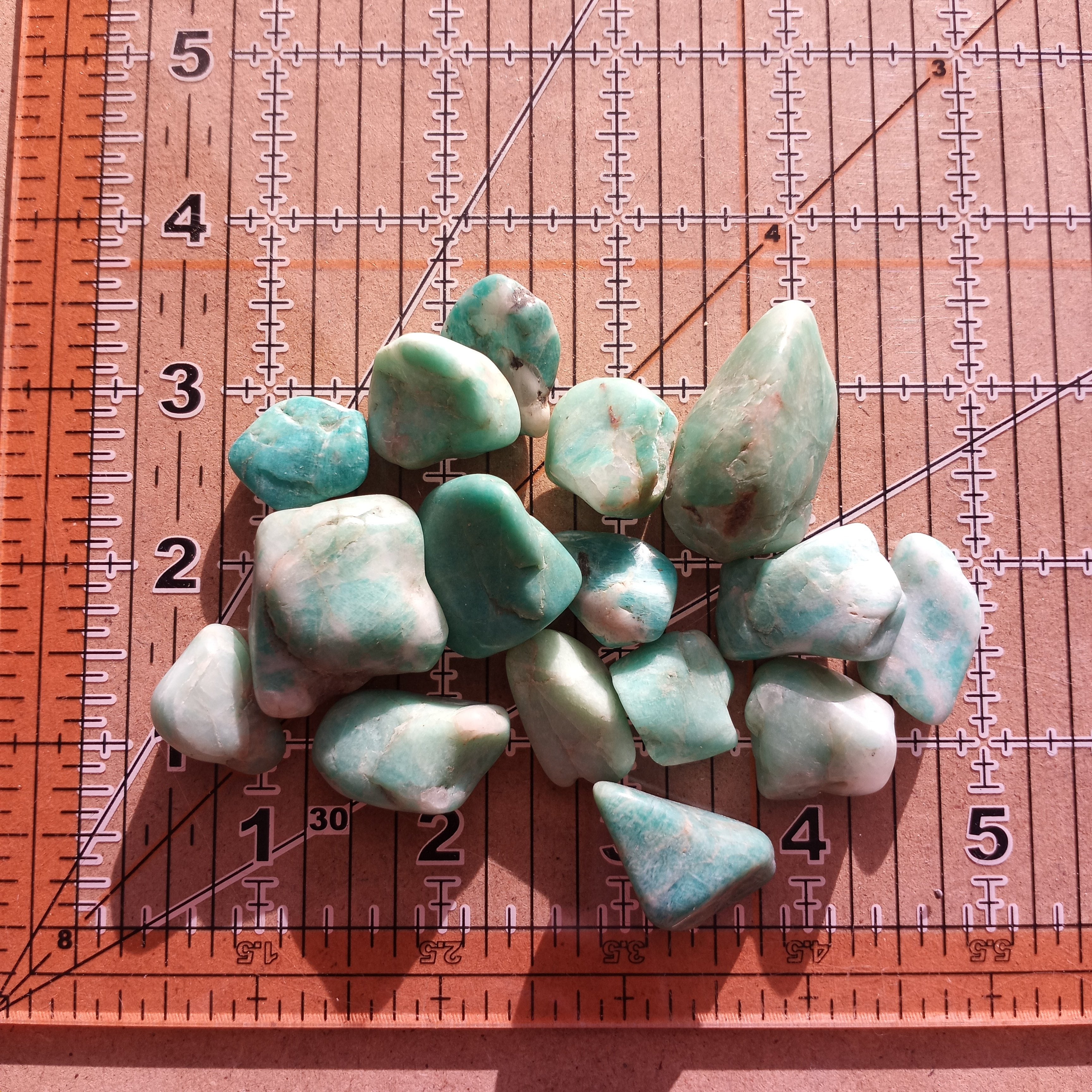 Amazonite About 3/4” Tumbled 1 LB