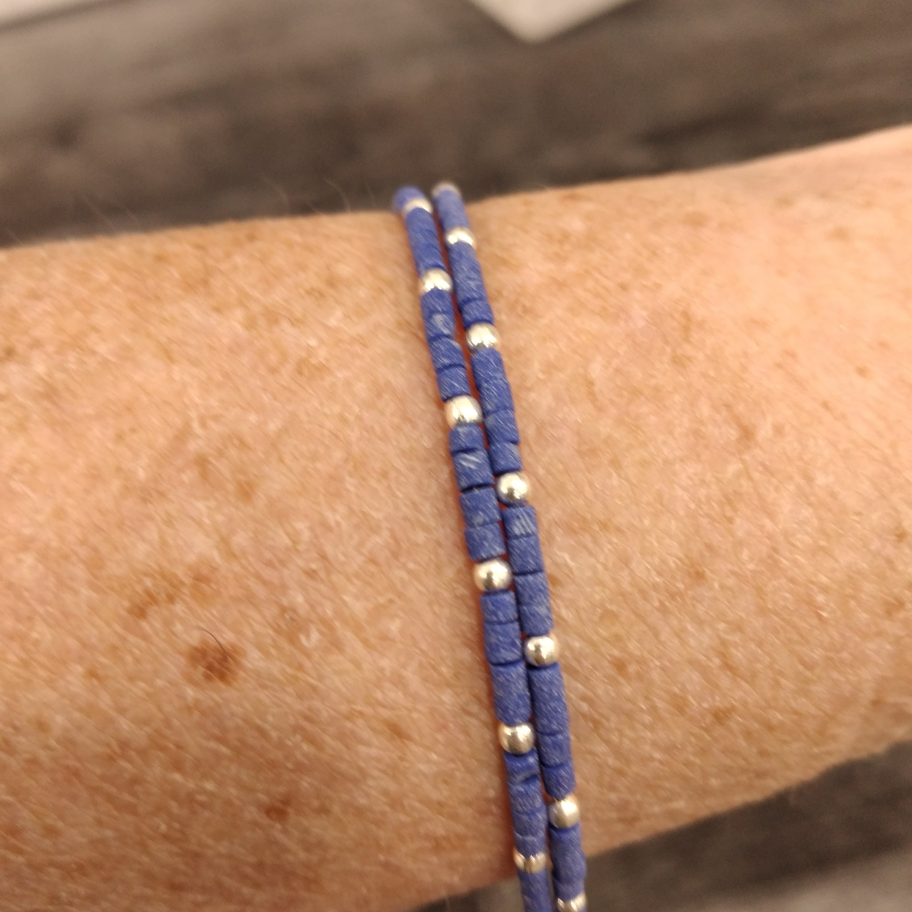 Lapis sterling bracelet