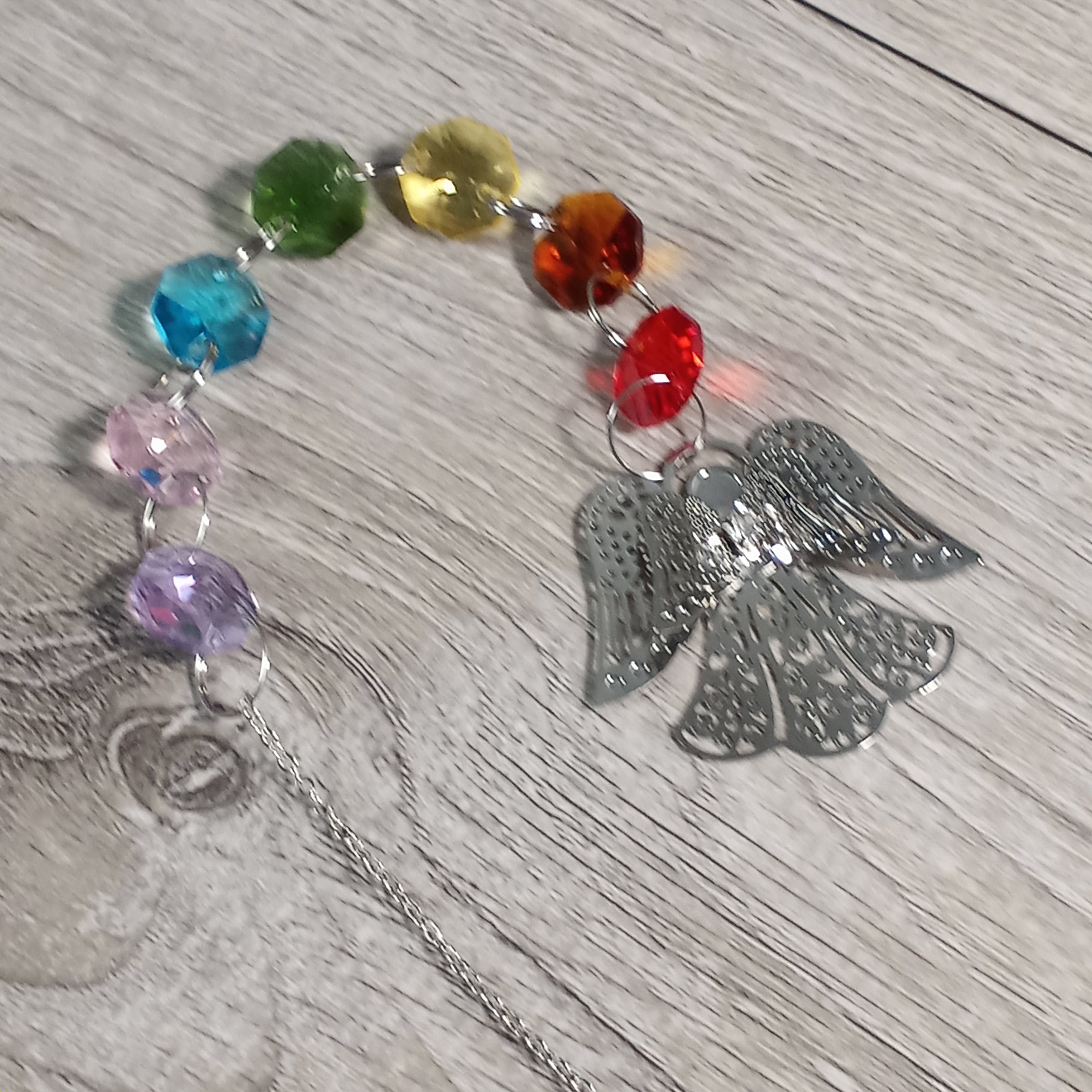 Suncatchers Faceted Rainbow Beaded Hanging Prisms