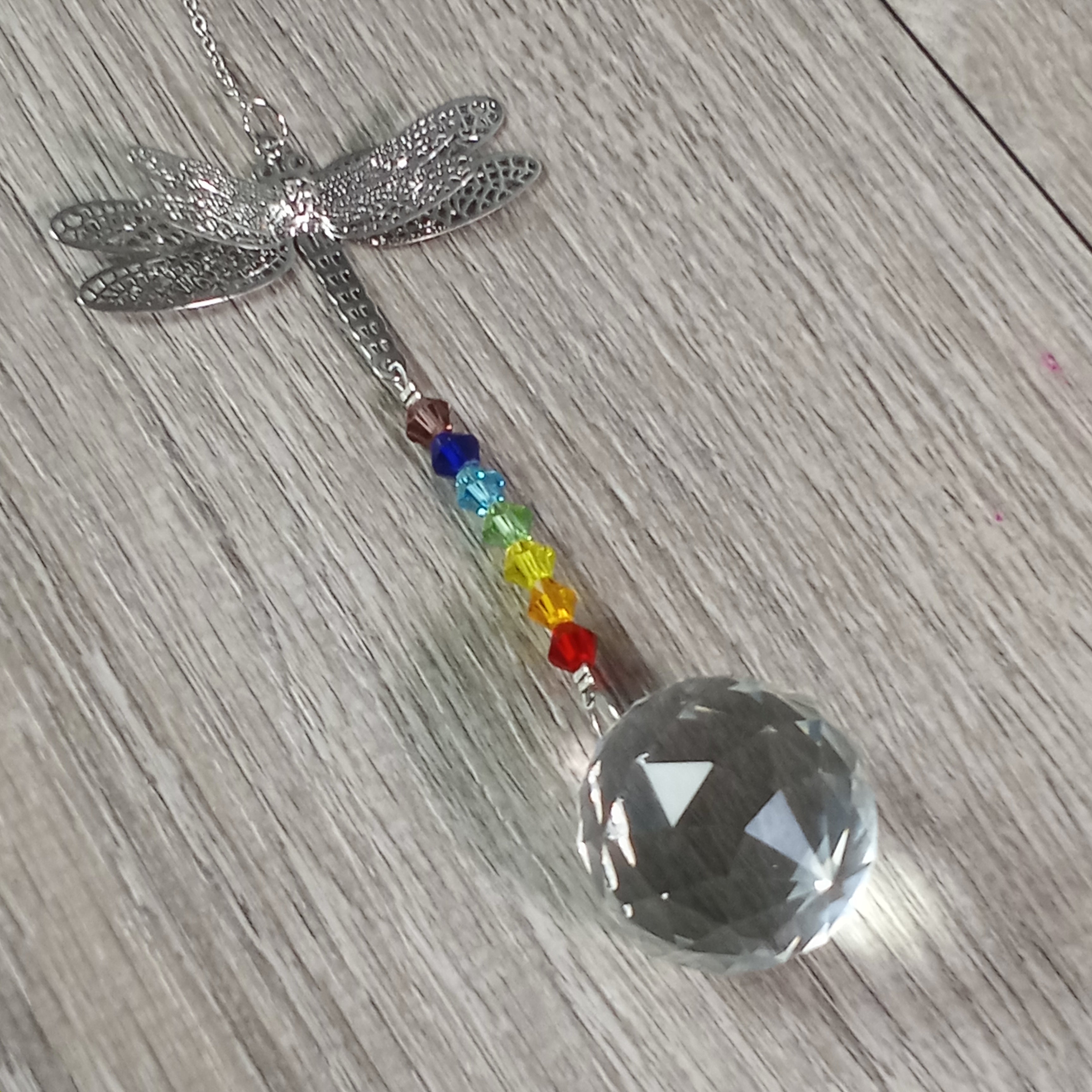 Suncatchers Faceted Rainbow Beaded Hanging Prisms