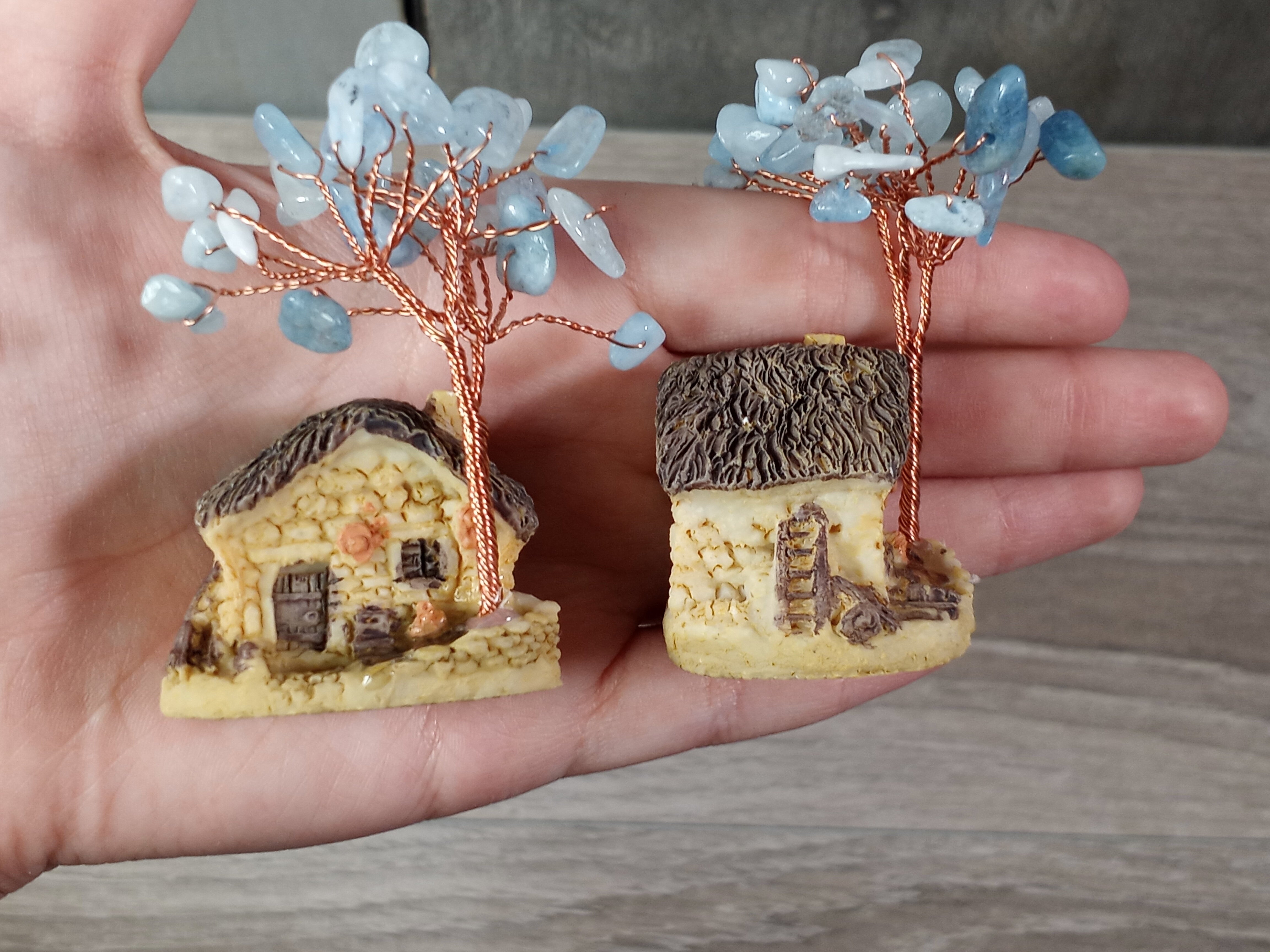 Crystals Tree with Fairy House