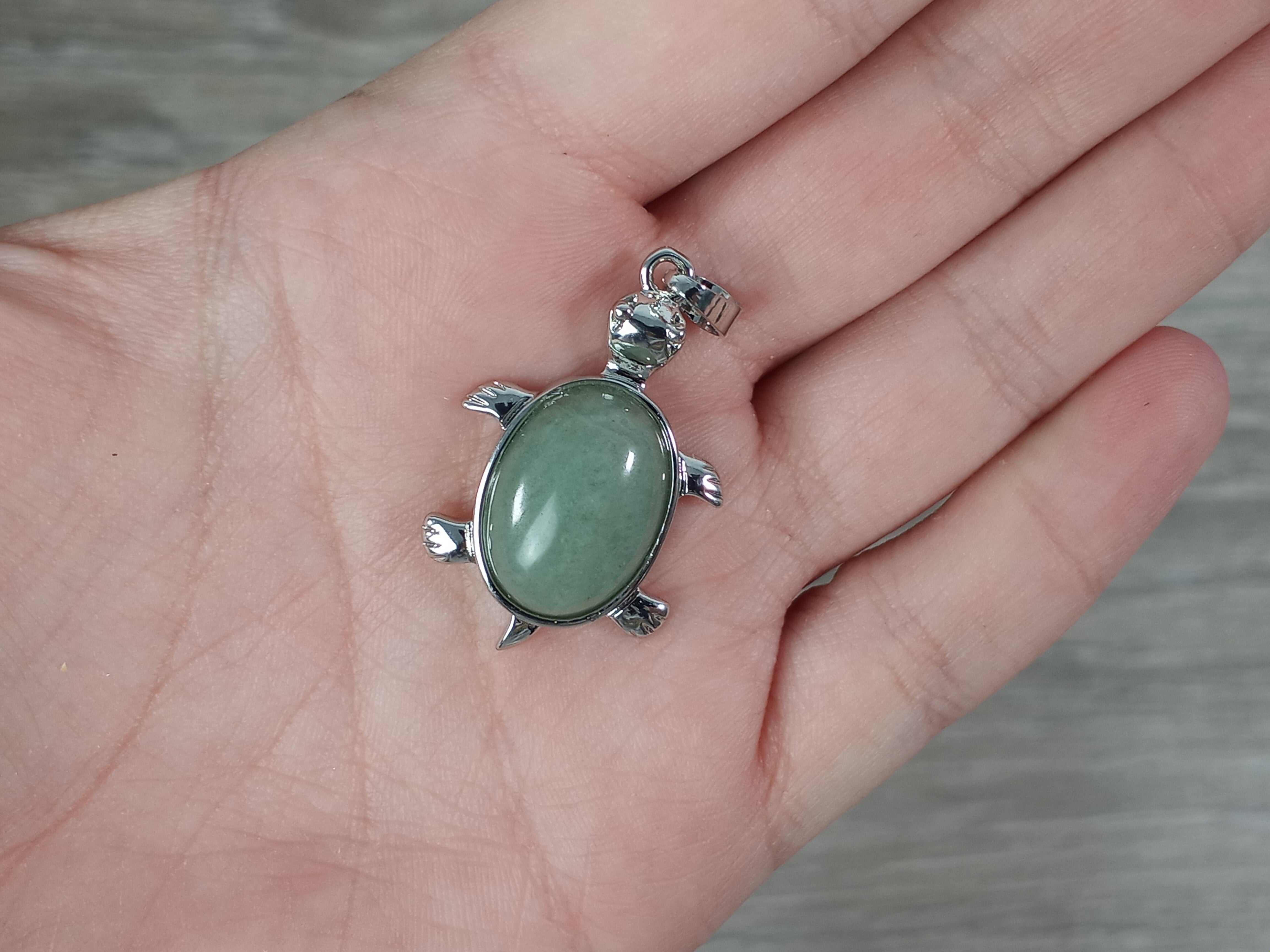 Gemstone Turtle Pendant