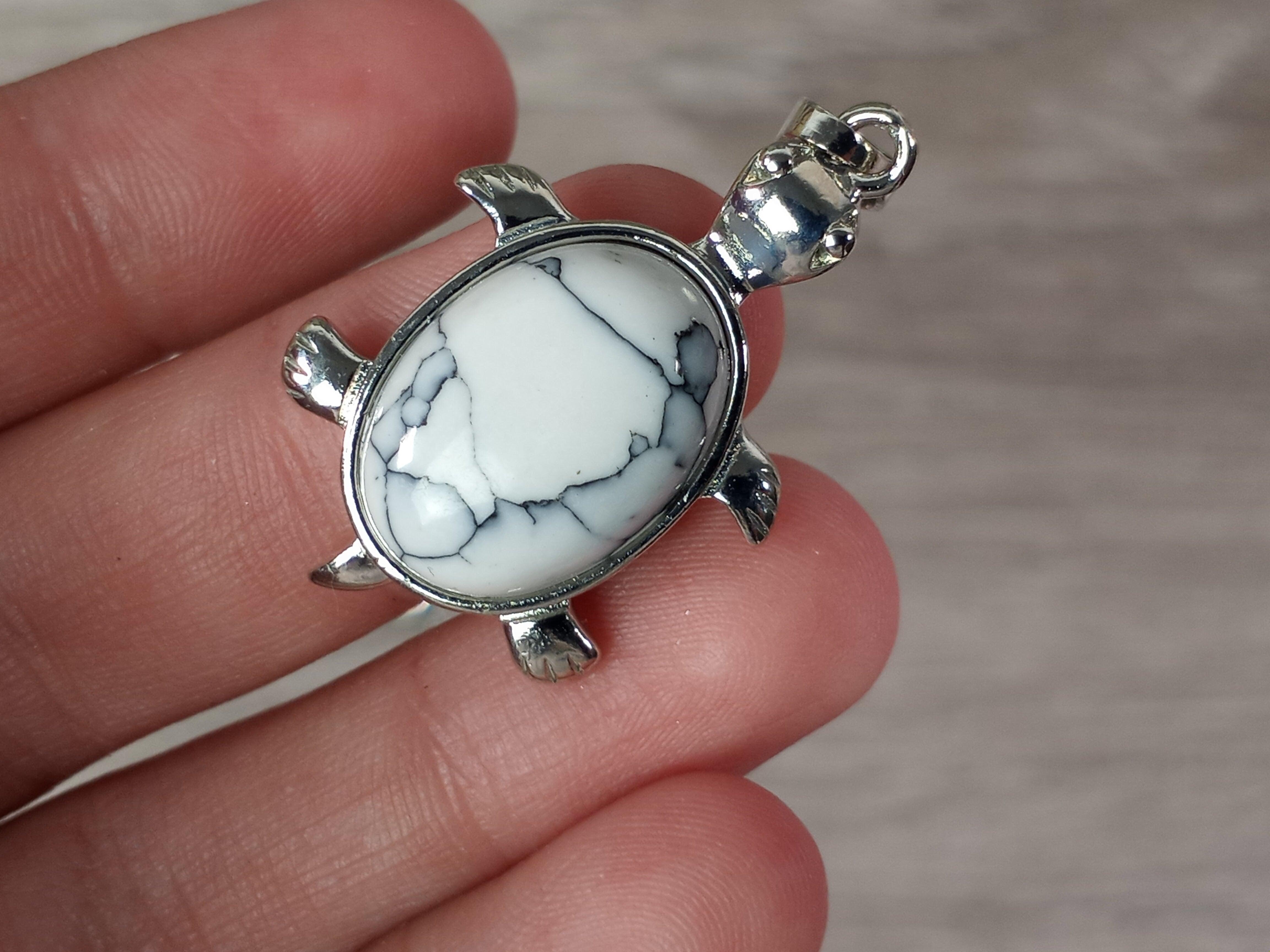 Gemstone Turtle Pendant