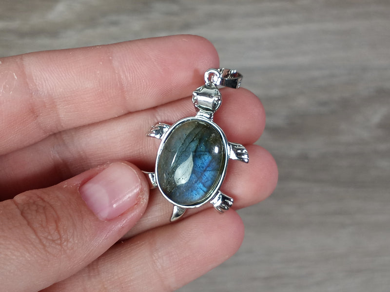 Gemstone Turtle Pendant