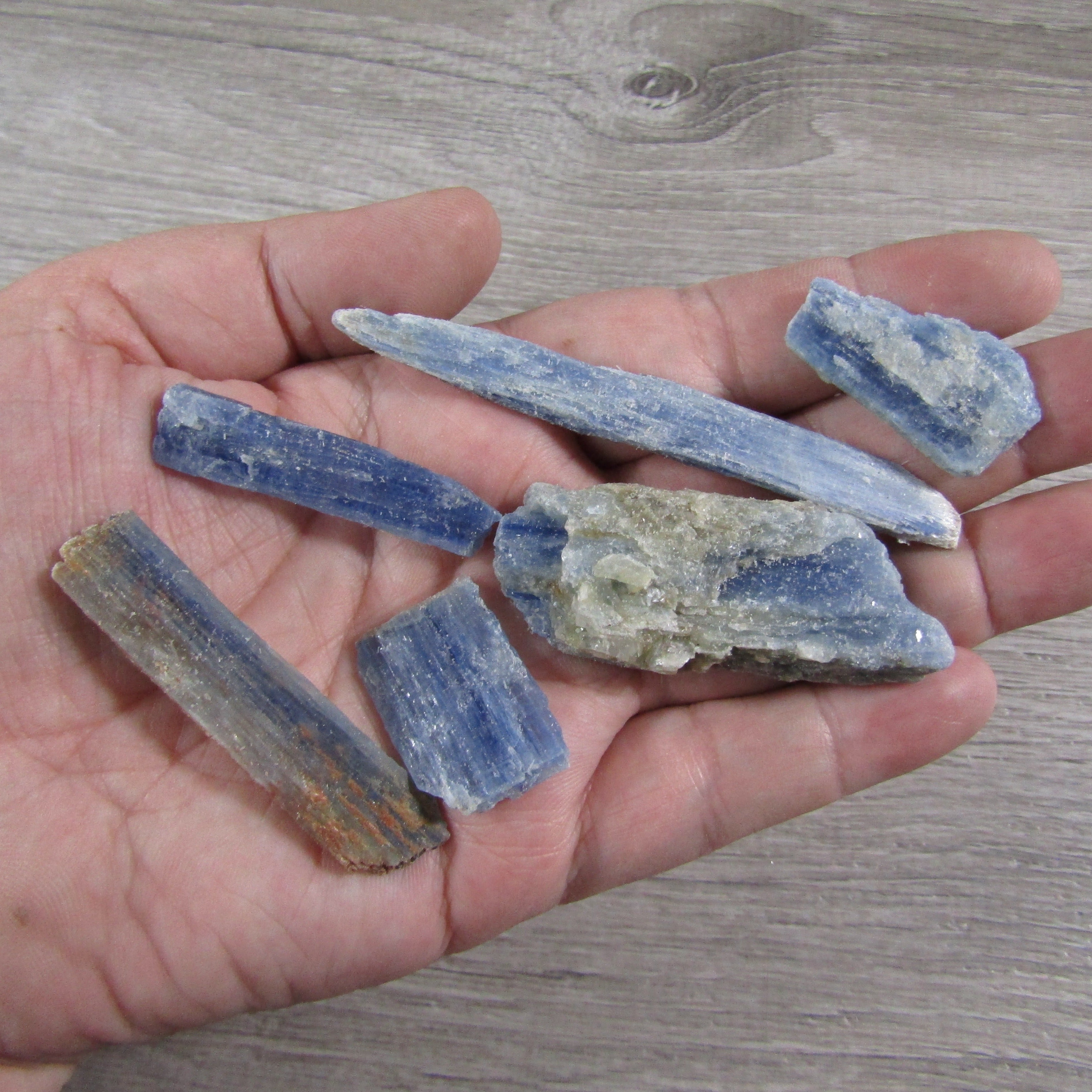 Blue Kyanite mixed size blades