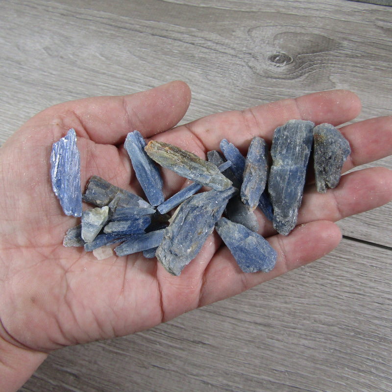 Natural Blue Kyanite Mix Size Blades 1 LB