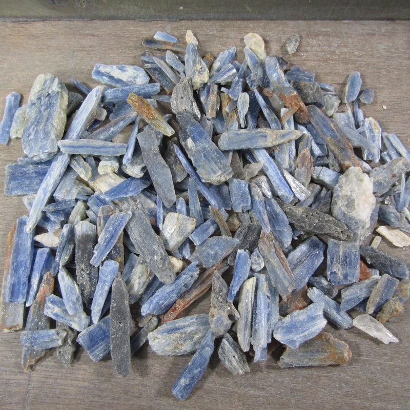 Approximately one pound blue kyanite blades