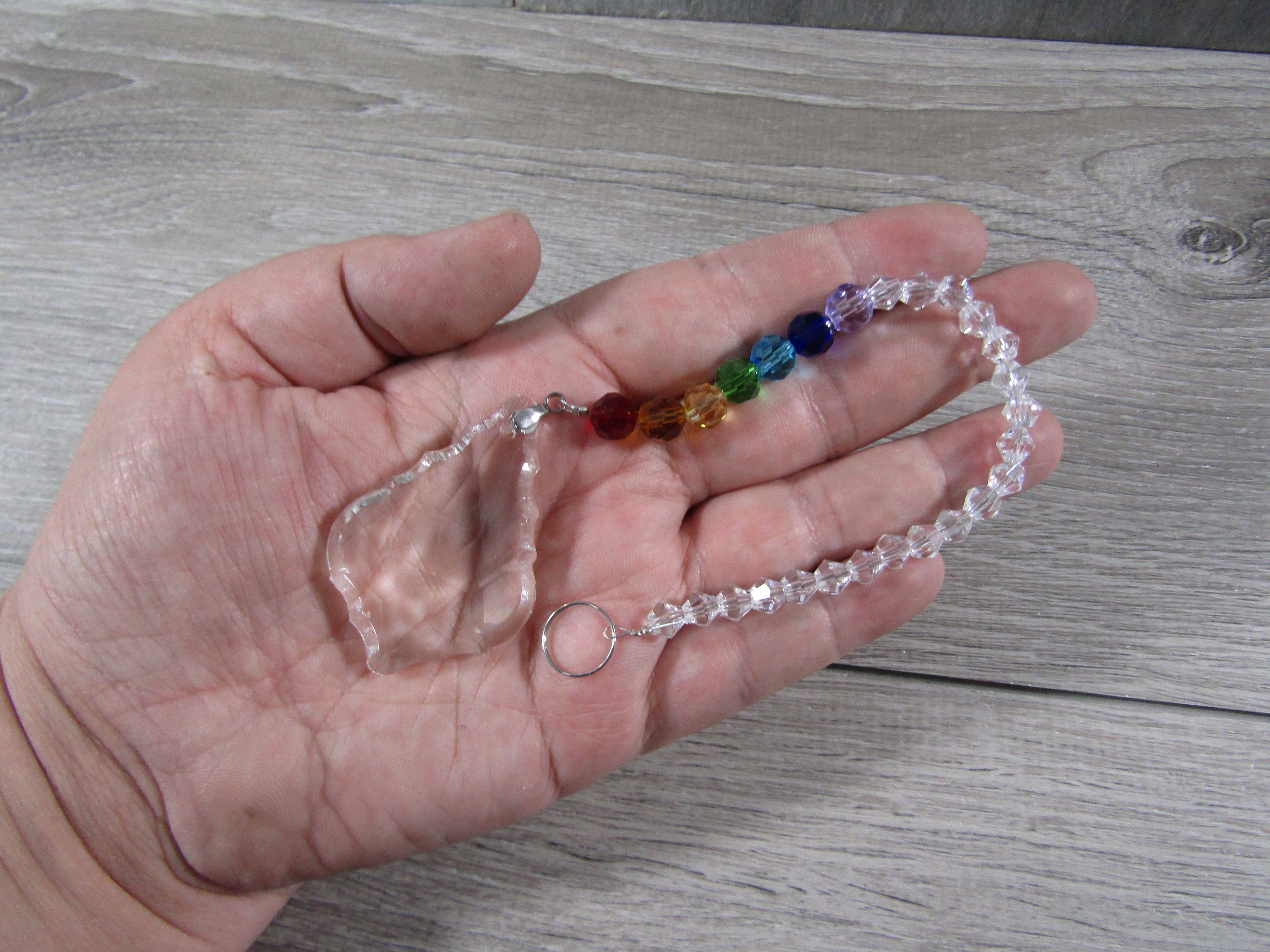 Suncatchers Faceted Rainbow Beaded Hanging Prisms