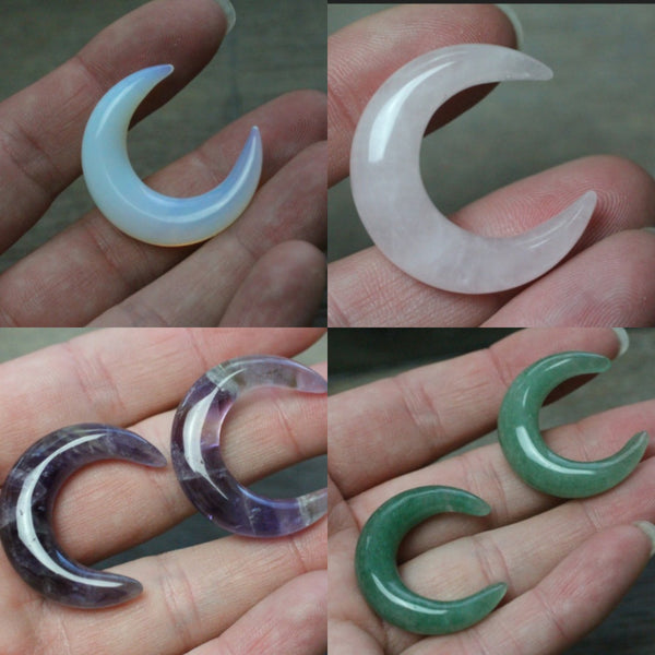 Gemstone Crescent Moon about 29mm