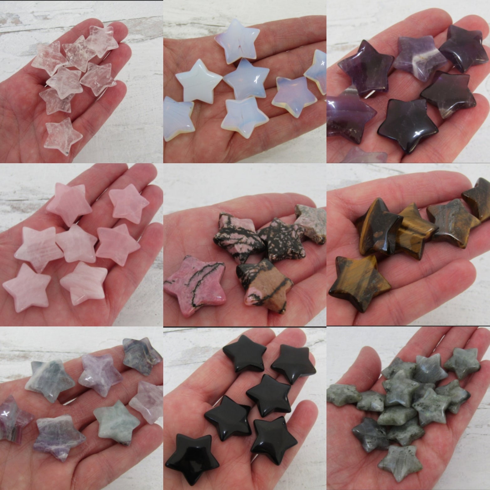 Gemstones About 1" Stars