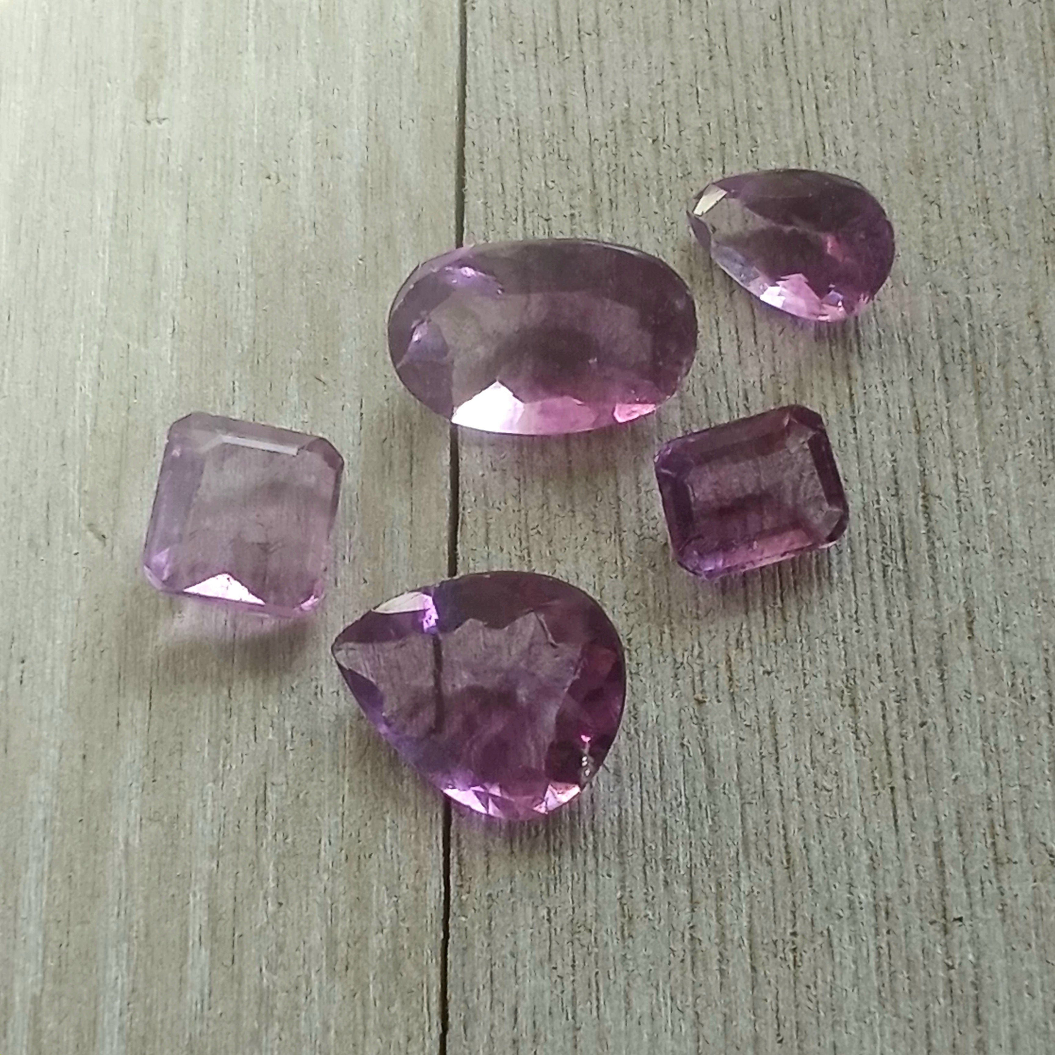 Faceted Fluorite Gems