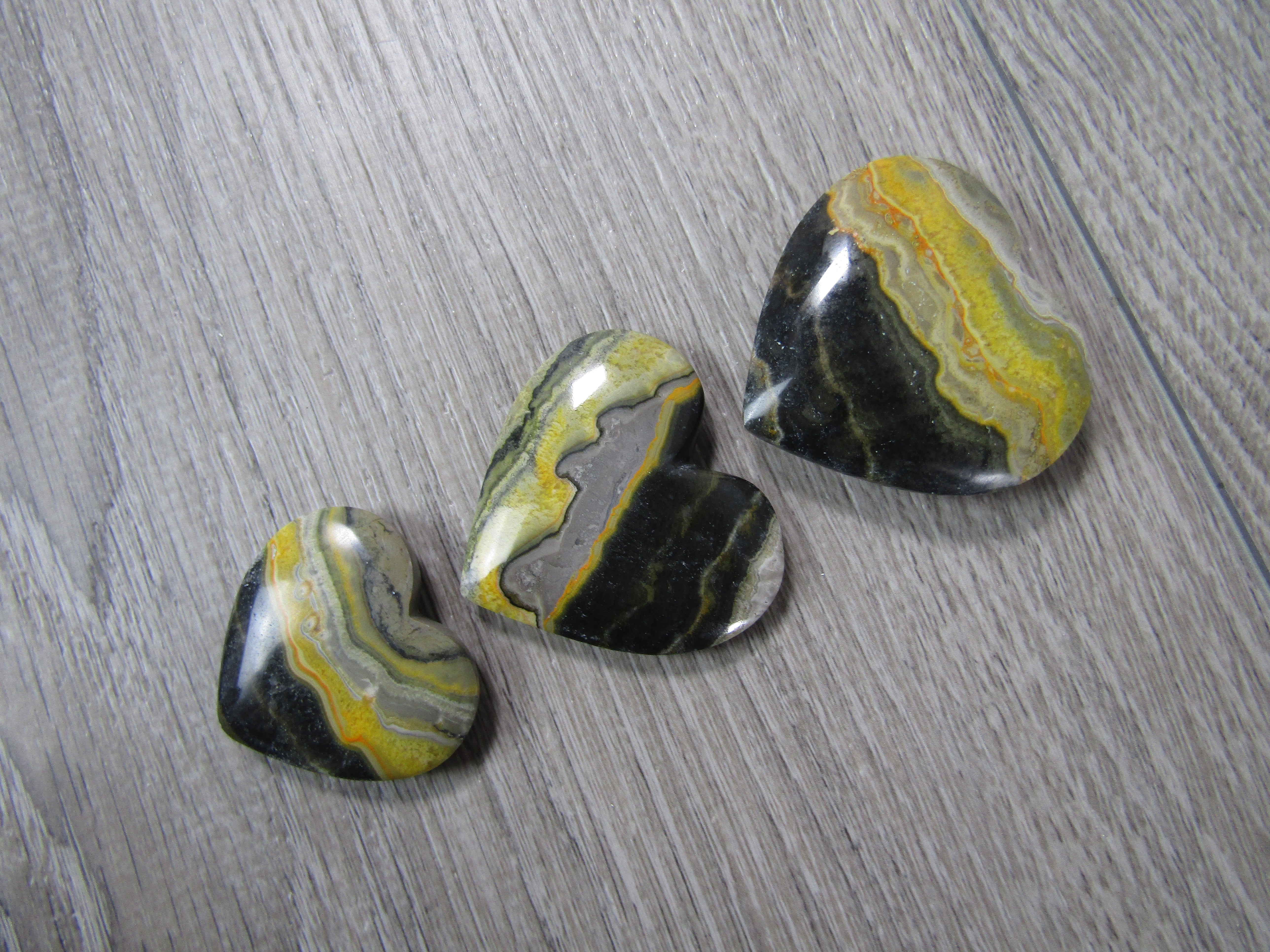 Bumblebee Jasper About 1 1/2" Heart