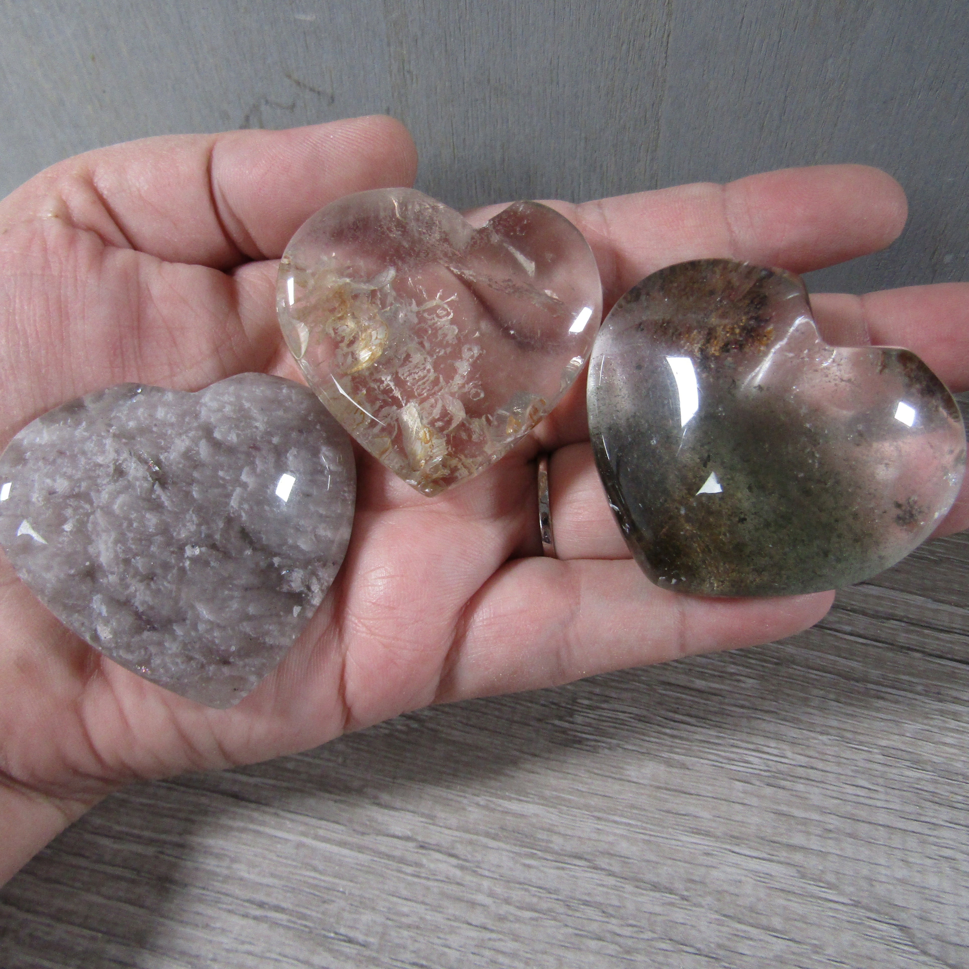 Chlorite heart stone for spiritual shops and crystal collections