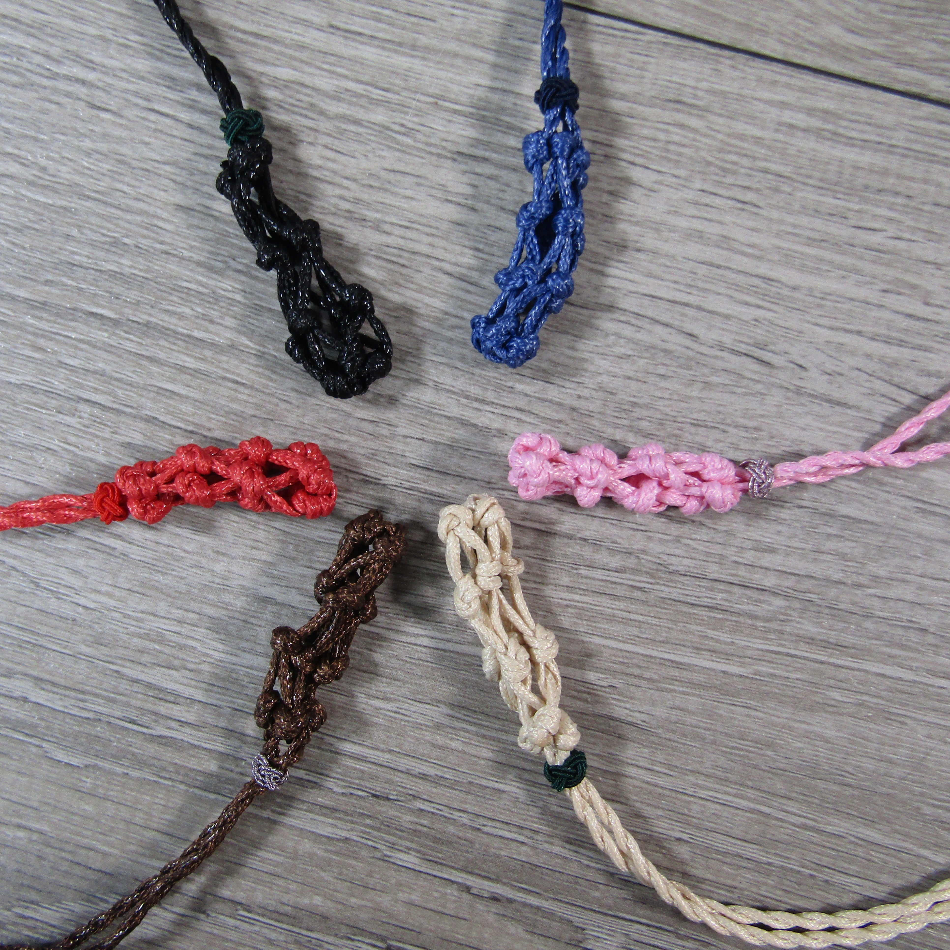 Wholesale macrame pouch necklace for gemstones