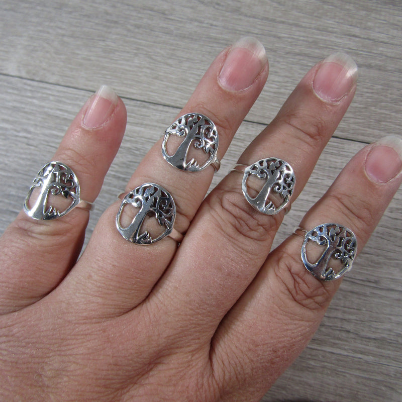 silver tree of life ring