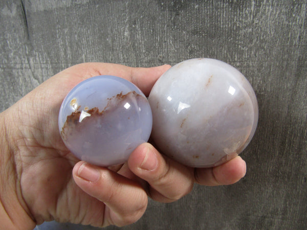 Chalcedony Blue Agate Spheres - 2Lb Lots