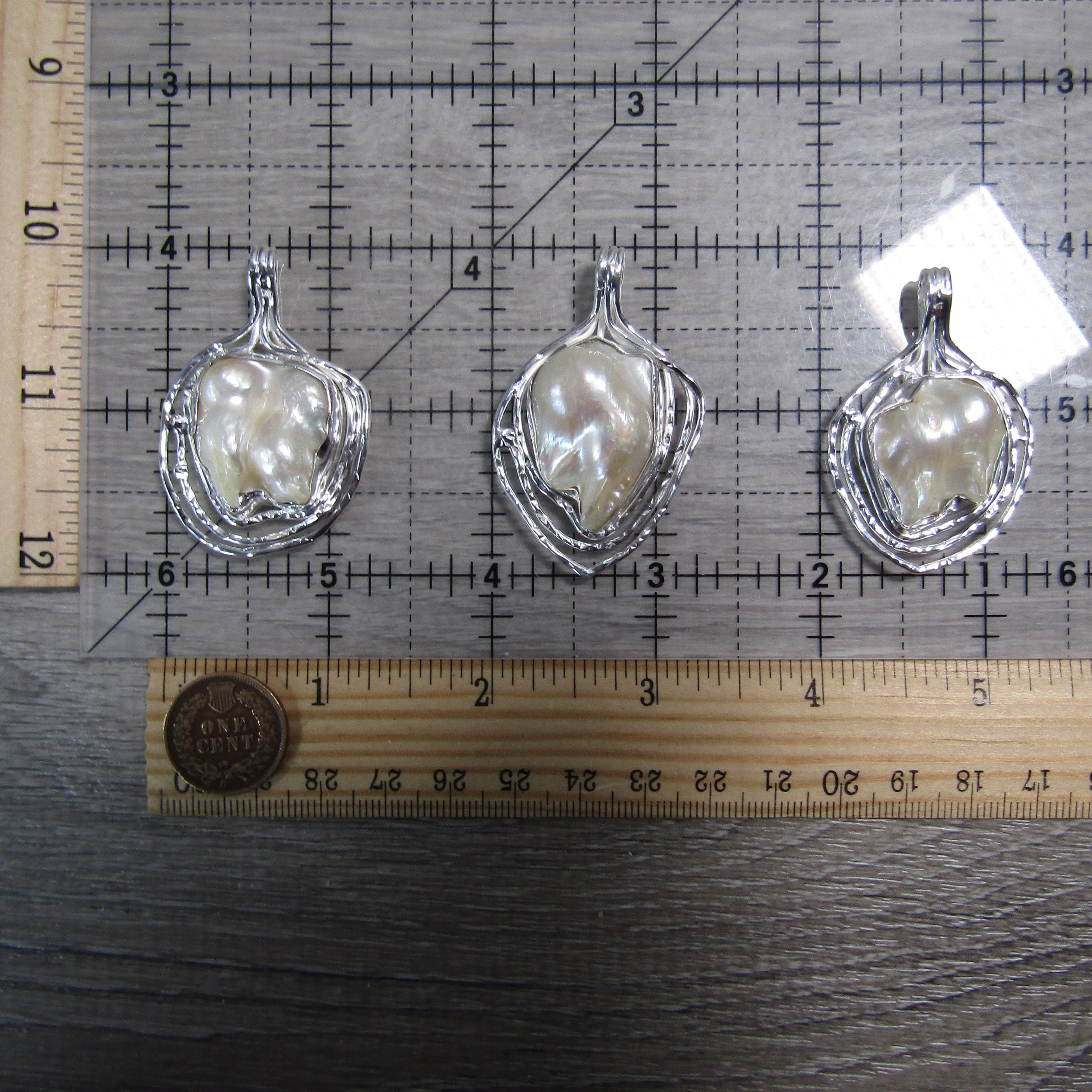 Mother of Pearl Sterling Silver Pendants