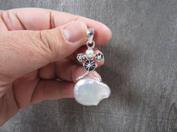 Sterling Silver Pendant - Mother of Pearl