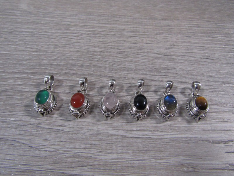 Sterling Silver Poison Pendant - Assorted Gem