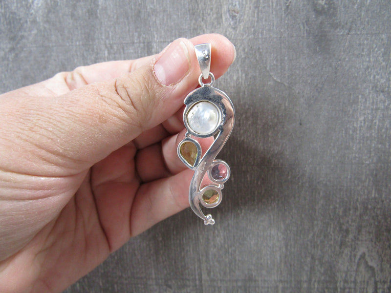 Sterling Silver Pendant - Mother of Pearl