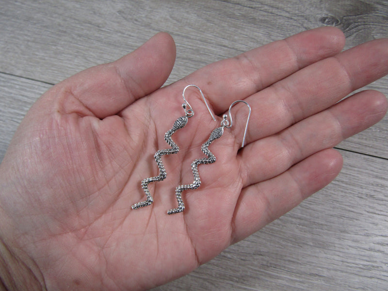 Sterling Silver Snake Earring Set