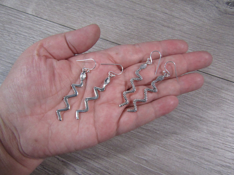 Sterling Silver Snake Earring Pair