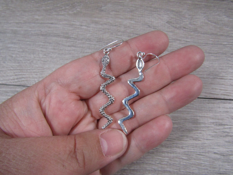 Sterling Silver Snake Earring Pair