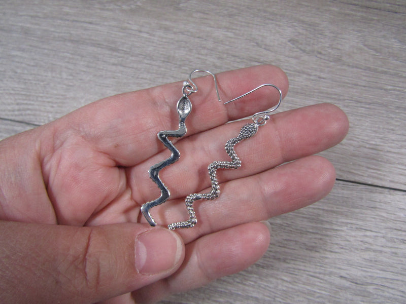 Sterling Silver Snake Earring Pair