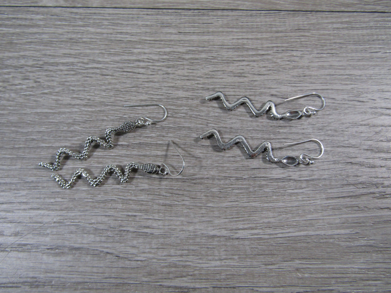 Sterling Silver Snake Earring Pair